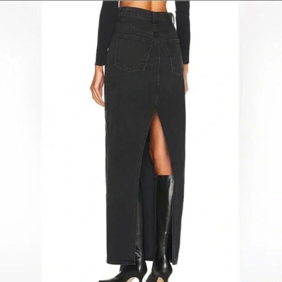 Grlfrnd The Amara Maxi Black Skirt Denim Pencil Size XS - Picture 4 of 10